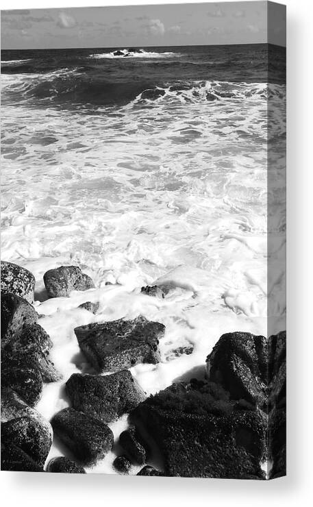 Ocean Canvas Print featuring the photograph Steps In To The Sea by Kerri Ligatich