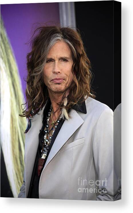 Steven Tyler Canvas Print featuring the photograph Steven Tyler by Nina Prommer