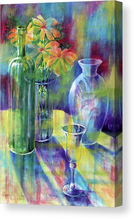 Still Life Canvas Print featuring the painting Still Life With Color by Carolyn Coffey Wallace