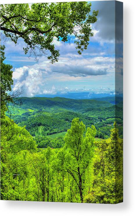 Blue Ridge Parkway Canvas Print featuring the photograph Stoney Fork Vista by Dale R Carlson