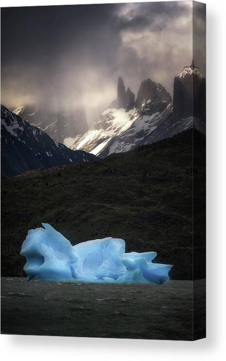 Paine Massif Canvas Print featuring the photograph Storm Break by Nicki Frates