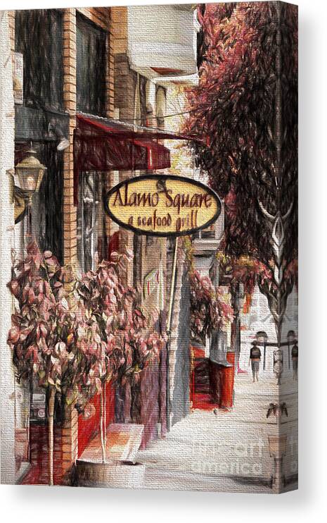 San Francisco Street Scene Canvas Print featuring the photograph Streets of San Fran by Mary Lou Chmura