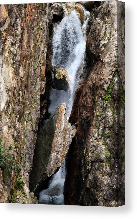 Boulder Canvas Print featuring the photograph Stuck in the Middle by Alexandra Till