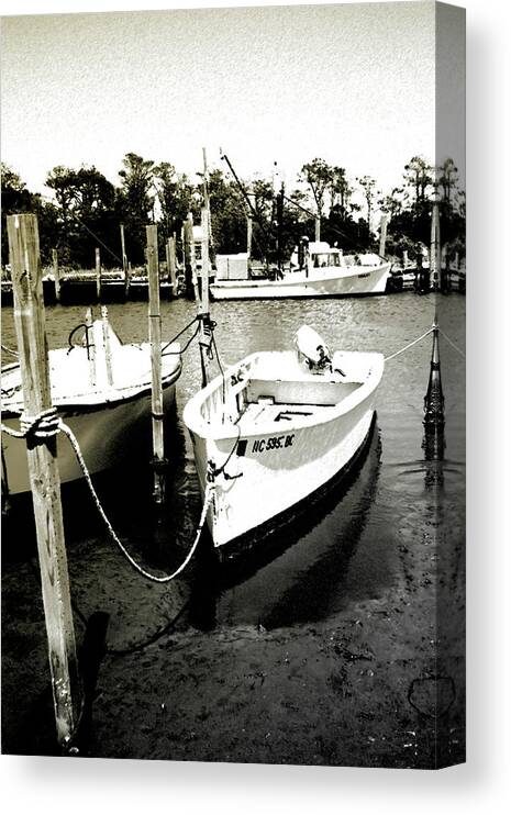 Photo Canvas Print featuring the photograph Styron Bay Harbor 1 by Alan Hausenflock