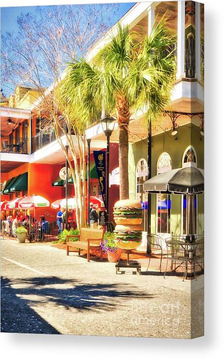 Sunny Side Of The Street Canvas Print featuring the photograph Sunny Side Of The Street by Mel Steinhauer