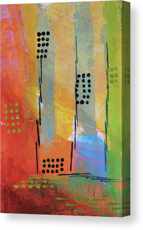 Abstract Canvas Print featuring the mixed media Sunset Park by April Burton
