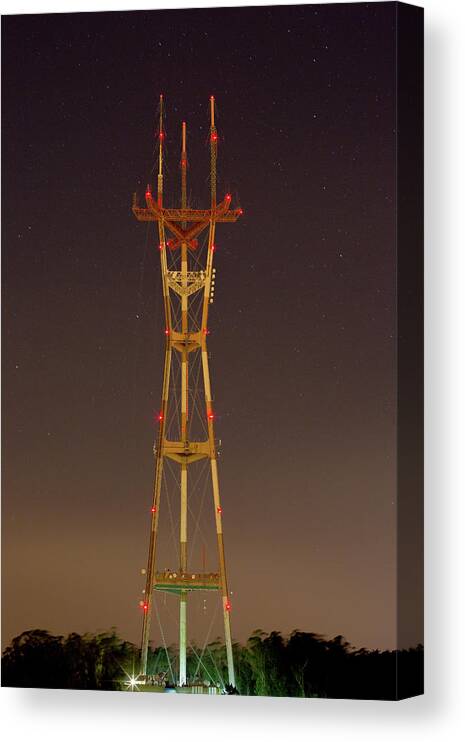 Tower Canvas Print featuring the photograph Sutro Tower by Digiblocks Photography