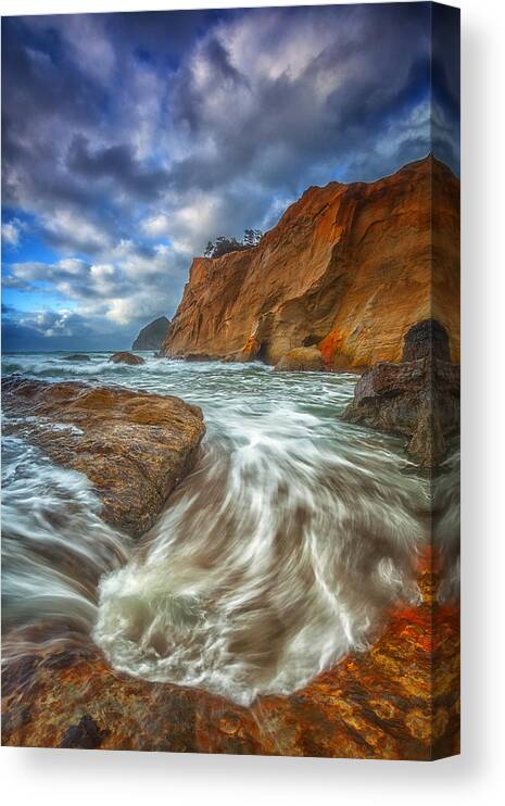 Oregon Canvas Print featuring the photograph Sweeping Tides by Darren White