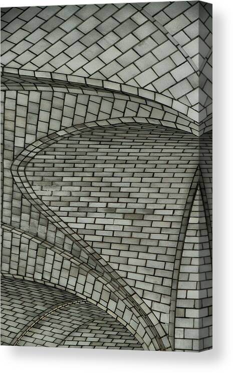 Subway Canvas Print featuring the photograph Swirl of Tile by Cate Franklyn