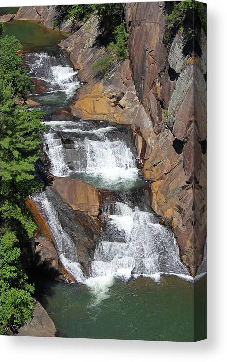 Waterfall Canvas Print featuring the photograph Tallulah Falls, Ga.,USA by Richard Krebs