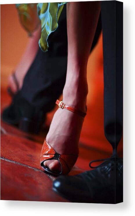 Tango Canvas Print featuring the photograph Tango Toes by Bob Coates