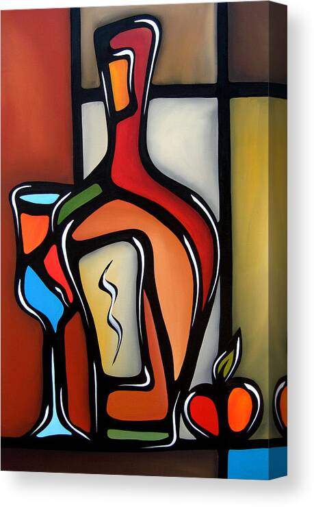 Pop Art Canvas Print featuring the painting Tannins by Fidostudio by Tom Fedro