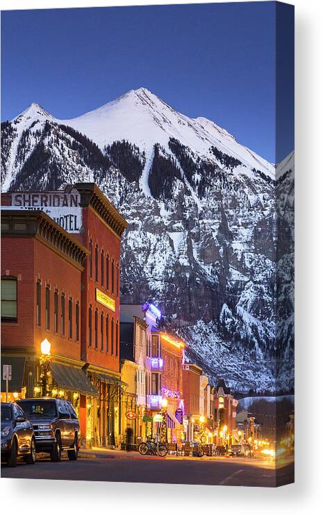 Telluride Canvas Print featuring the photograph Telluride Main Street 2 by Whit Richardson