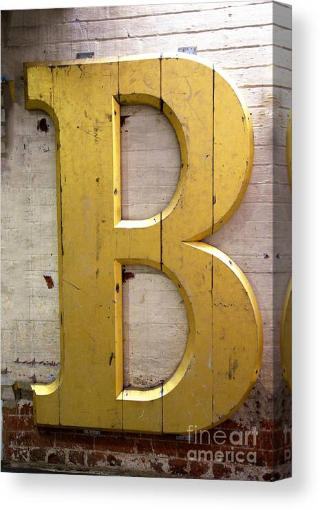 Brewery Canvas Print featuring the photograph The Biggest B by Brenda Kean