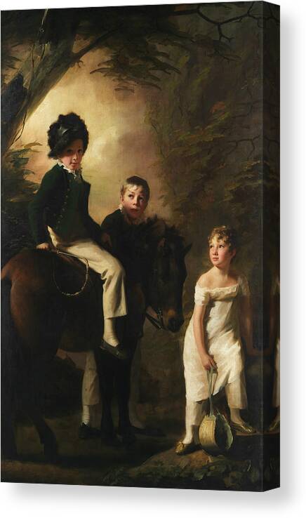 Scottish Art Canvas Print featuring the painting The Drummond Children by Henry Raeburn