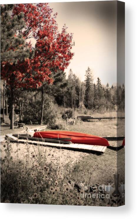 Digital Artwork Canvas Print featuring the photograph The End of Summer by Cathy Beharriell