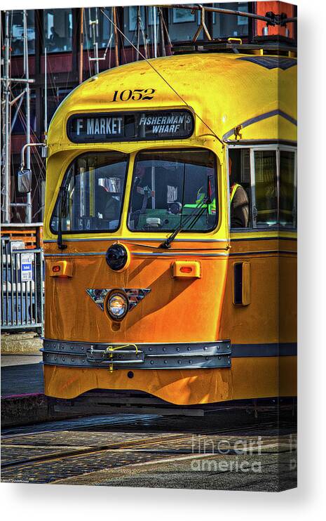 The F Car Canvas Print featuring the photograph The F Car by Mitch Shindelbower
