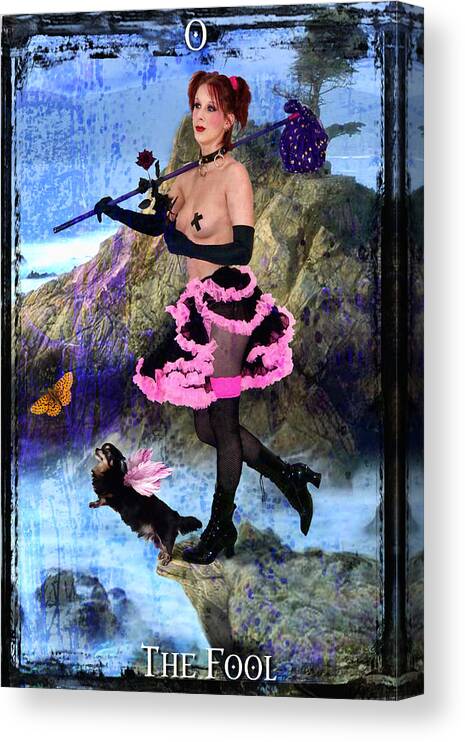 Tarot Canvas Print featuring the digital art The Fool by Tammy Wetzel