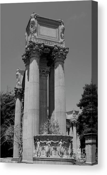 Palace Of Fine Art Canvas Print featuring the photograph The Greek Architecture by Ivete Basso Photography