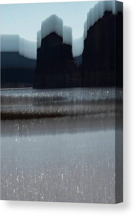 Lake Powell Canvas Print featuring the photograph The Heights Of Hite by Deborah Hughes