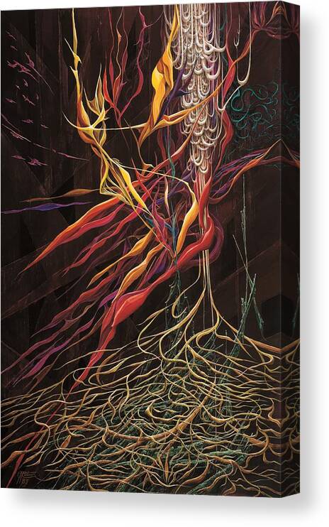 Cosmic Canvas Print featuring the painting The Intensity of Dreams by Charles Cater