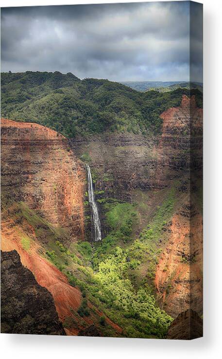 Waipo'o Falls Canvas Print featuring the photograph The Kind of Love That Lasts Forever by Laurie Search