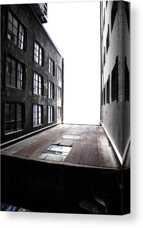 Urban Canvas Print featuring the photograph the letter J by Kreddible Trout
