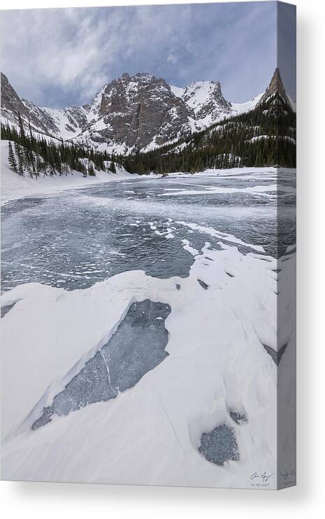 Loch Canvas Print featuring the photograph The Loch Vale Vertical by Aaron Spong