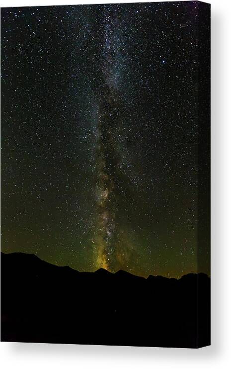 Colorado Canvas Print featuring the photograph The Milky Way at Sprague Lake 2 by Tim Stanley