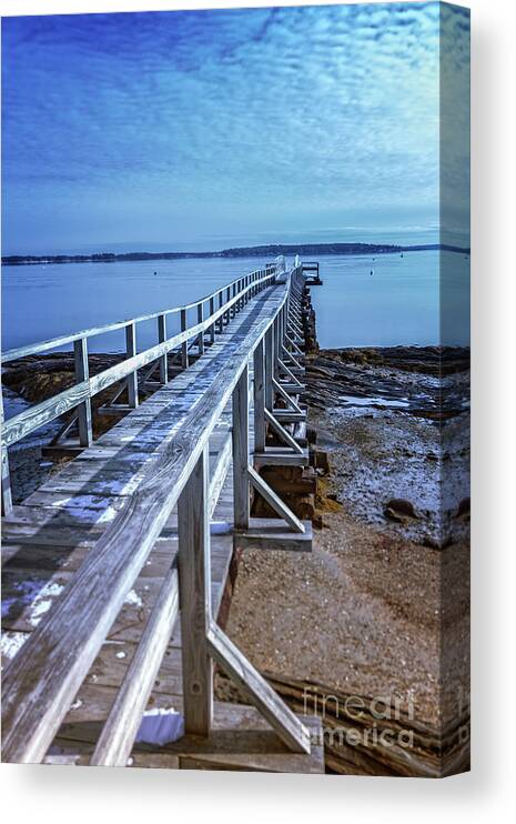 Winslow Park Boat Dock Canvas Print featuring the photograph The Ocean is Calling by Elizabeth Dow