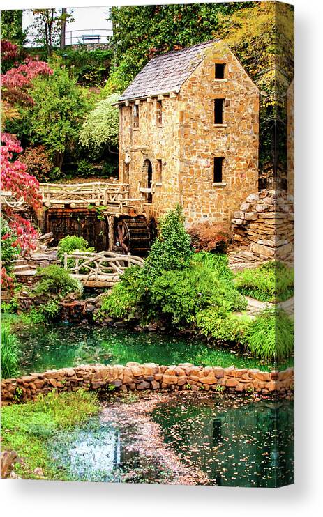 Old Mill Canvas Print featuring the photograph The Old Mill in North Little Rock by Gregory Ballos