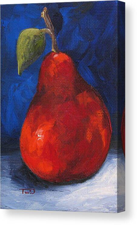 Pear Canvas Print featuring the painting The Pear Chronicles 007 by Torrie Smiley