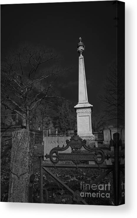 Cemetery Canvas Print featuring the photograph The Pinnacle of Death by Bob Estremera