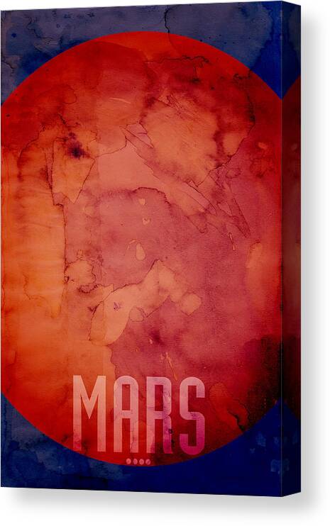 Mars Canvas Print featuring the digital art The Planet Mars by Michael Tompsett