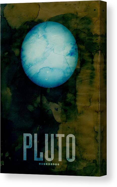 Pluto Canvas Print featuring the digital art The Planet Pluto by Michael Tompsett