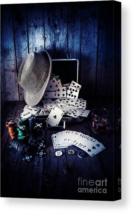Poker Canvas Print featuring the photograph The poker ace by Jorgo Photography