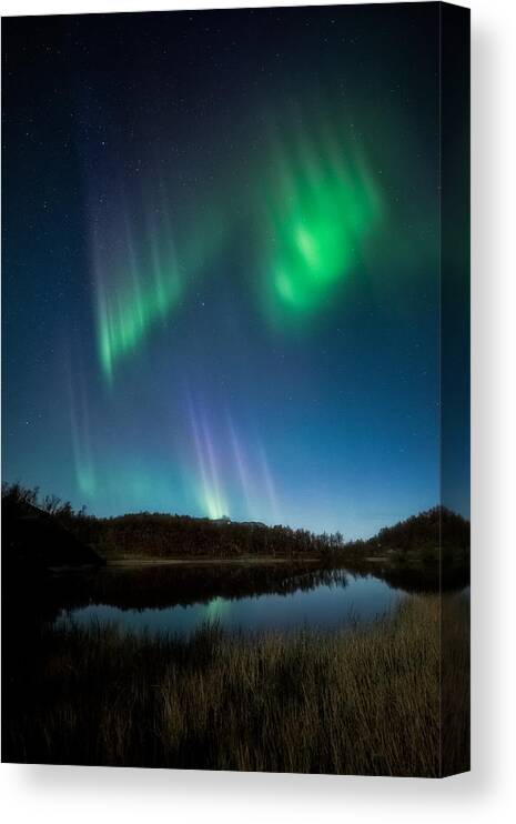 Beautiful Canvas Print featuring the photograph The pond by Tor-Ivar Naess