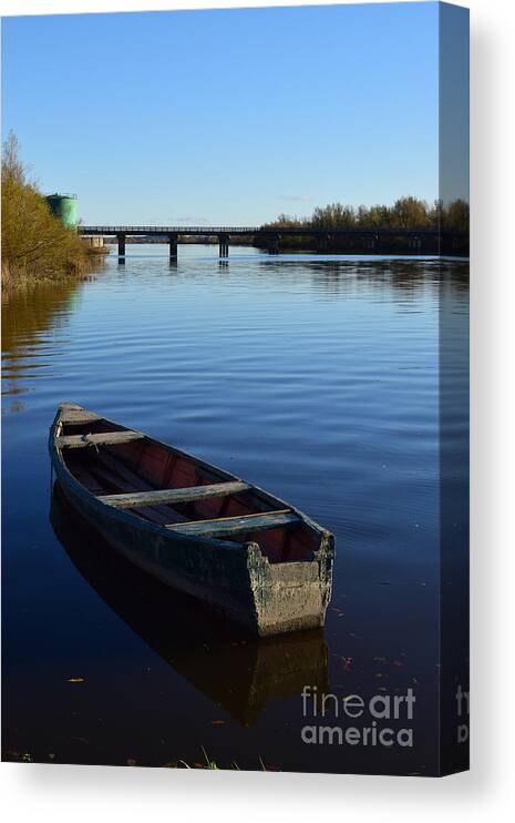 River Suir Canvas Print featuring the photograph The River Suir at Fiddown by Joe Cashin