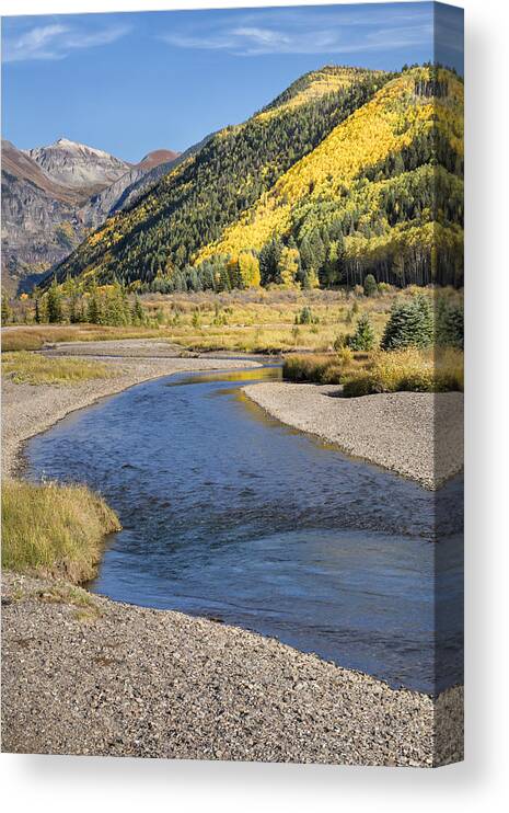 River Canvas Print featuring the photograph The San Miguel in Autumn by Denise Bush
