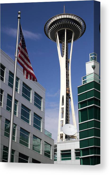 Space Needle Canvas Print featuring the photograph The Space Needle Too by Todd Kreuter