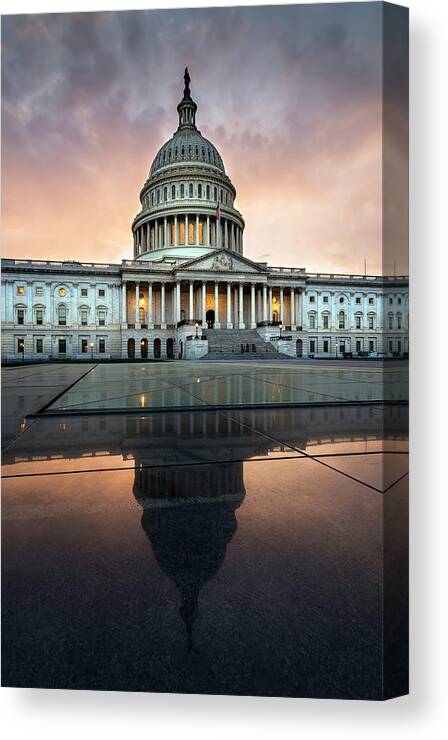 Us Capital Canvas Print featuring the photograph The US Capital by Ryan Wyckoff