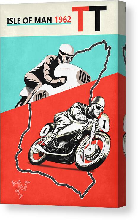 Motorcycle Canvas Print featuring the photograph The Vintage Isle of Man TT by Mark Rogan