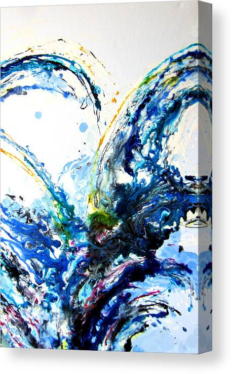Abstract Canvas Print featuring the painting The wave 2 by Roberto Gagliardi