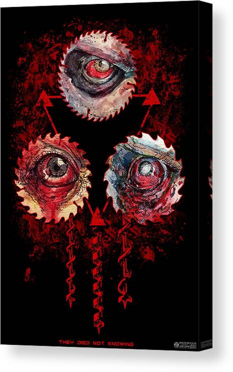 Acrylic Canvas Print featuring the mixed media They Died Not Knowing by Tony Koehl