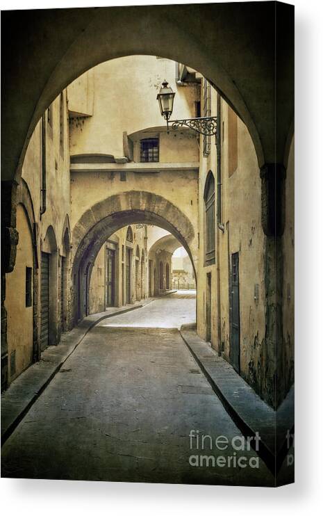 Kremsdorf Canvas Print featuring the photograph Through The Arches by Evelina Kremsdorf