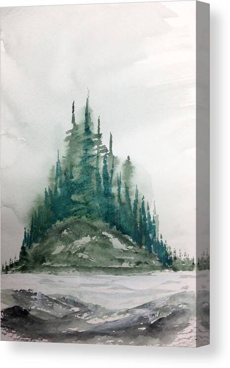Watercolour Landscape Painting Canvas Print featuring the painting Tofino by Desmond Raymond