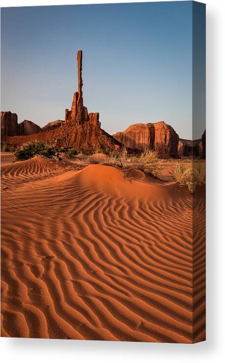 American Southwest Canvas Print featuring the photograph Totem Pole by James Capo