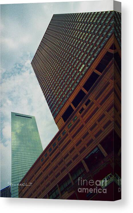 Architecture Canvas Print featuring the photograph Flirting With The Clouds, Boston by Marc Nader