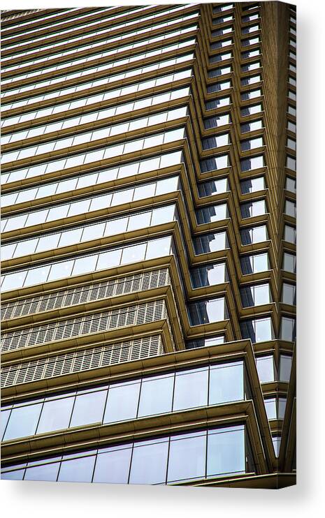 Windows To A Point Canvas Print featuring the photograph Towering Windows by Karol Livote