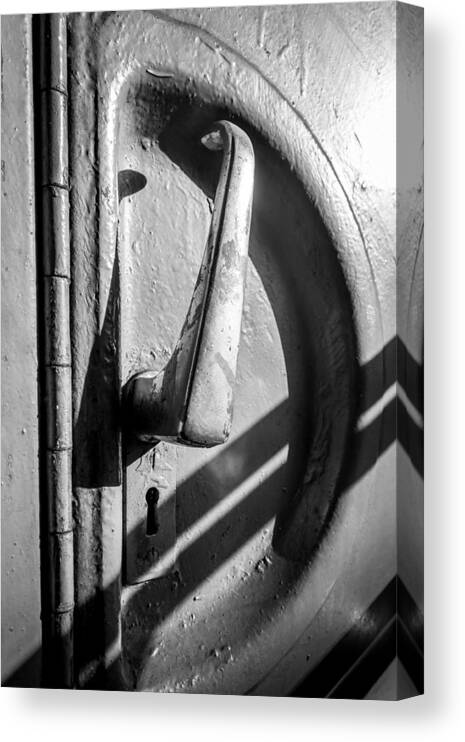 Ancient Canvas Print featuring the photograph Train Door Handle by John Williams